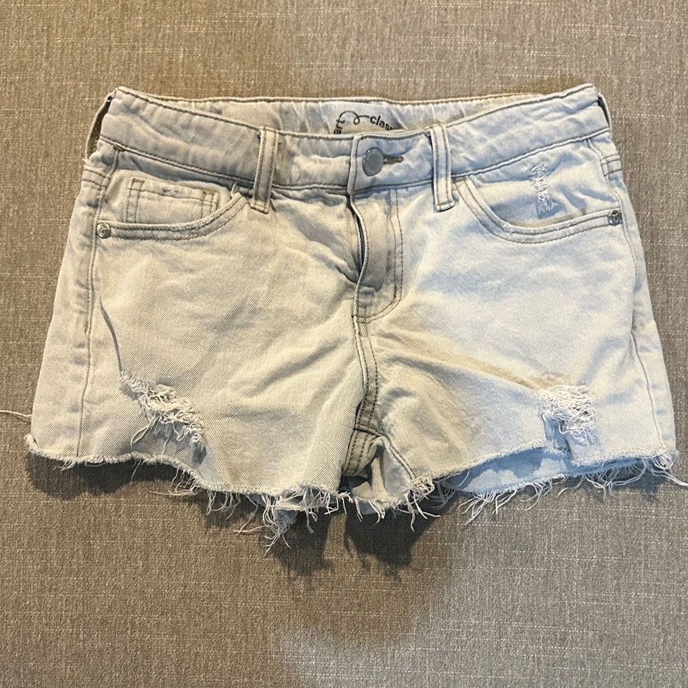 art class Light Wash Distressed Denim Shorts